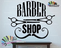 استیکر و برچسب دیواری آرایشگاه مردانه ، barber shop کد h833
