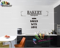 استیکر و برچسب دیواری متن نانوایی طرح فانتزی Bakery Fantasy Design Wallstickers کد h996