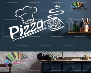 استیکر رستوران و فست فود پیتزا Pizza Wallstickers کد h1490