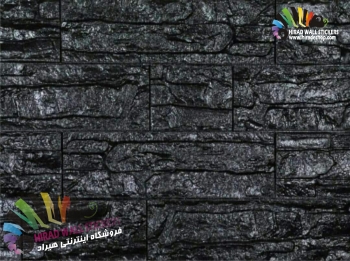 دیوارپوش فومی پشت چسبدار طرح سنگ آنتیک مشکی کد FR-Black