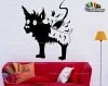 استیکر و برچسب دیواری پت شاپ نظافت سگ Dog Grooming Wallstickers کد h2278
