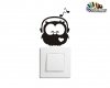 استیکر کلید و پریز جغد و هدفون owl wallstickersکد h2246