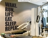 استیکر ورزشی انگیزشی wake,run,lift,eat,sleep,repeat  کد h1727