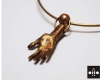 آویز برنزی دستساز طرح دست Handmade Bronze Necklace Hand Design کد JW1001