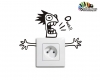 برچسب  و استیکر کلید و پریز دست باز Switches and Sockets wallstickersکد h2055