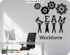 استیکر اداری کار گروهی  team work wallstickers کد  h2666