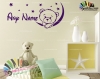 استیکر و برچسب دیواری ماه و خرس و ستاره moon and stars and bear کد h1299