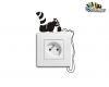 برچسب و استیکر کلید و پریز راکن Switches and Sockets wallstickers کد h2119