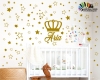 استیکر تاج  پسرانه و ستاره CROWN به همراه اسم دلخواه کدh528