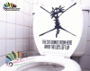استیکر سرویس بهداشتی توالت فرنگی و سیفون گربه Cat W.C Wallstickers کد h3214