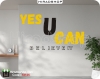 استیکر اداری انگیزشی تو میتوانی yes you can wallsticker کد h3135