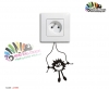 برچسب کلید و پریز کنه آویزان hanging tick wallstickersکد h2334