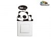 استیکر کلید و پریز پاندای خوابیده panda wallstickers کد h2138