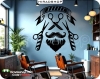 استیکر آرایشگاه مردانه ریش و قیچی barber shop wallstickers کد h3542