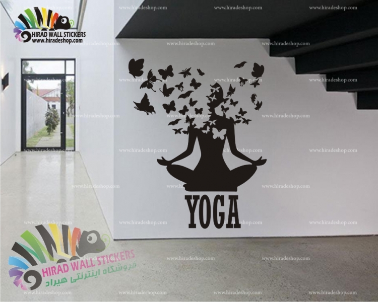 استیکر و برچسب دیواری ورزشی یوگا کدh683 استیکر و برچسب دیواری ورزشی یوگا کدh683