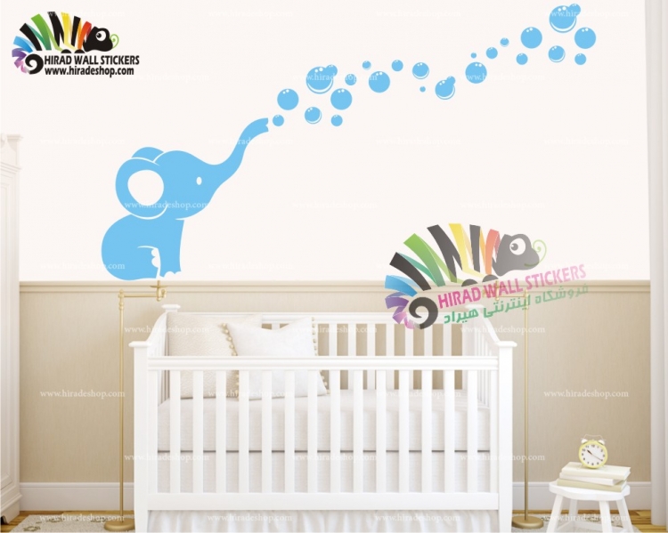 استیکر فیل و حباب elephant and bubles کد h539