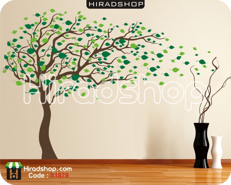 استیکر و برچسب دیواری درخت و شاخه و برگ tree,branch,leaves wallstickers کد h1879