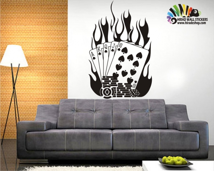 استیکر و برچسب دیواری کارت بازی card wall stickers کد h251 استیکر و برچسب دیواری کارت بازی card wall stickers کد h251