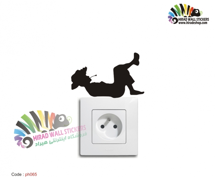 استیکر کلید و پریز کابوی خوابیدهcowboy wallstickers کد h2338