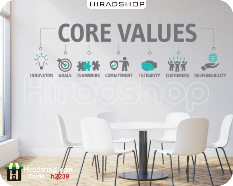 استیکر اداری انگیزشی ارزش های اصلی motivational wallsticker  کد h2239 استیکر اداری انگیزشی ارزش های اصلی motivational wallsticker  کد h2239