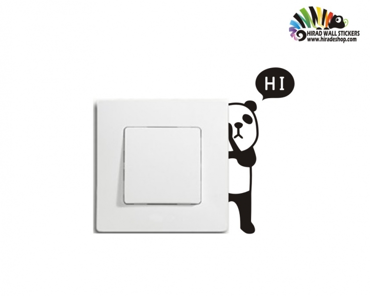 برچسپ و استیکر کلید و پریز پاندا دالی Switches and Sockets wallstickersکد h2082