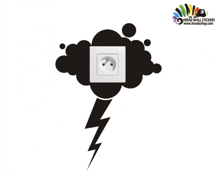 برچسب کلید و پریز رعد و برق thunder,lightning wallstickersکد h2151