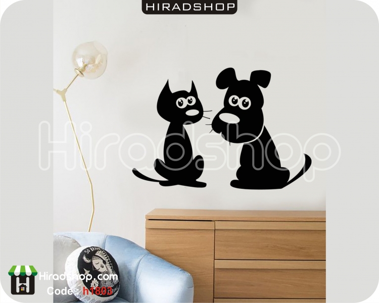 استیکر و برچسب دیواری پت شاپ petshop wallsticker  کدh1803