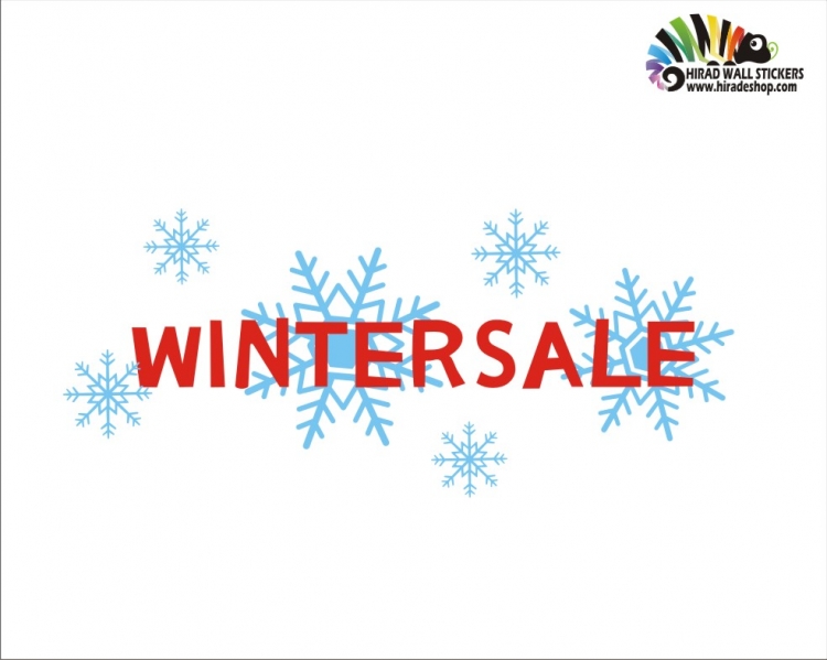 برچسب حراج زمستانه برفی winter sale wallstickersکد h2198