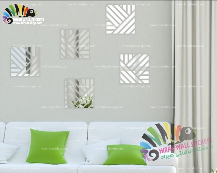 آینه دکوراتیو خطوط مورب کد hpa060