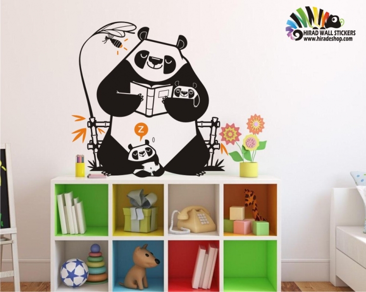 استیکر پاندا و نوزاد پاندا panda wall stickersکد h461