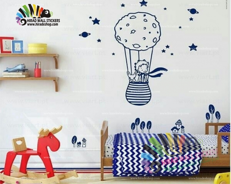 استیکر دیواری شازده کوچولو و روباه Little Prince and Fox Wallstickers کد h1069