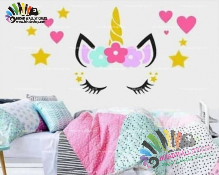 استیکر اتاق کودک اسب تک شاخ یونیکورن Unicorn Wallstickers کد h1652