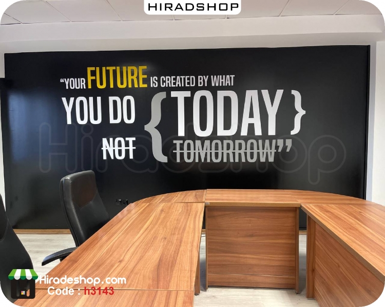 استیکر و برچسب دیواری اداری ,today,office wallstickers کد h3143