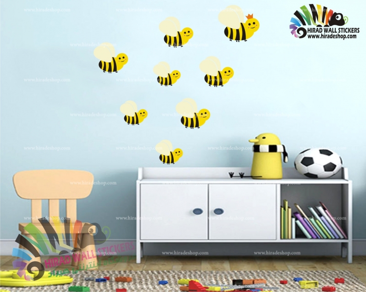 استیکر و برچسب دیواری اتاق کودک و نوزاد زنبور ها کد h1360 استیکر و برچسب دیواری اتاق کودک و نوزاد زنبور ها کد h1360