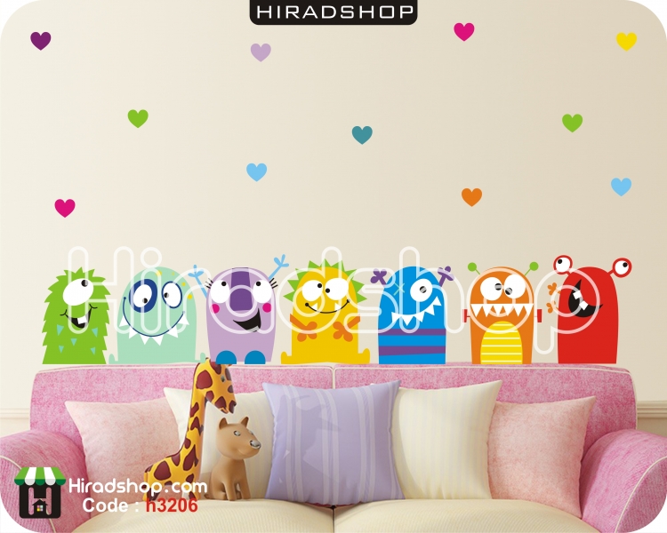 استیکر و برچسب دیواری اتاق کودک میکروب های فضایی Space microbes wallstickersکد h3206 استیکر و برچسب دیواری اتاق کودک میکروب های فضایی Space microbes wallstickersکد h3206