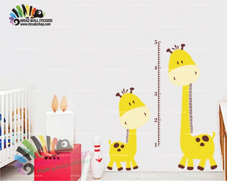 استیکر و برچسب دیواری اتاق کودک خط کش اندازه گیری قد زرافه ها کدh641 استیکر و برچسب دیواری اتاق کودک خط کش اندازه گیری قد زرافه ها کدh641