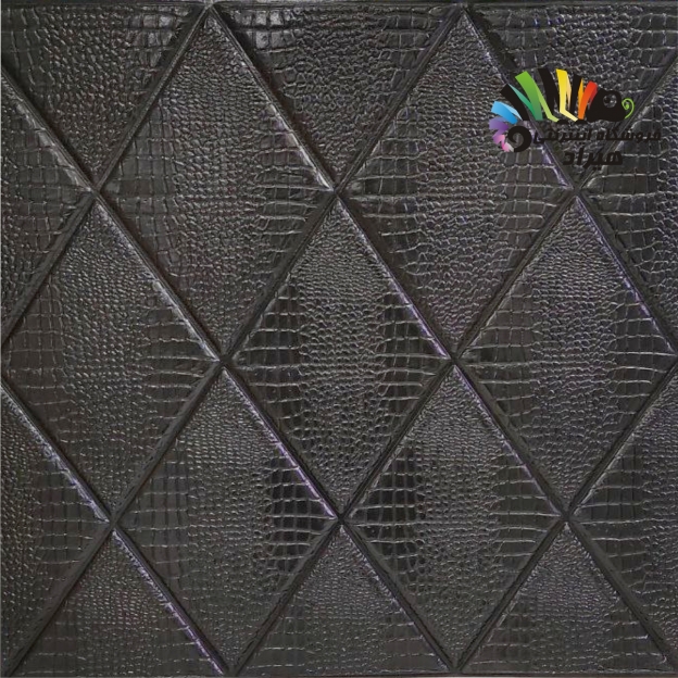 دیوار پوش فومی پشت چسبدار ایرانی طرح لوزی مشکی دیوار پوش فومی پشت چسبدار ایرانی طرح لوزی مشکی