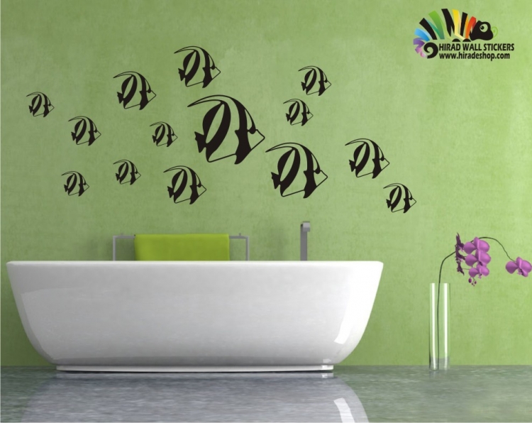 برچسب دیواری دسته ماهی ها کد h163 برچسب دیواری دسته ماهی ها کد h163