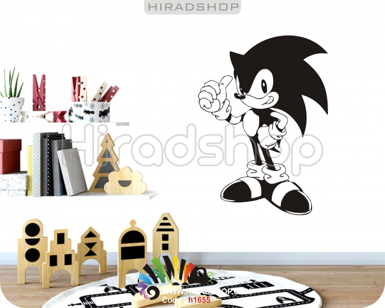 استیکر اتاق کودک سونیک sonic wall stickers کد h1655 استیکر اتاق کودک سونیک sonic wall stickers کد h1655