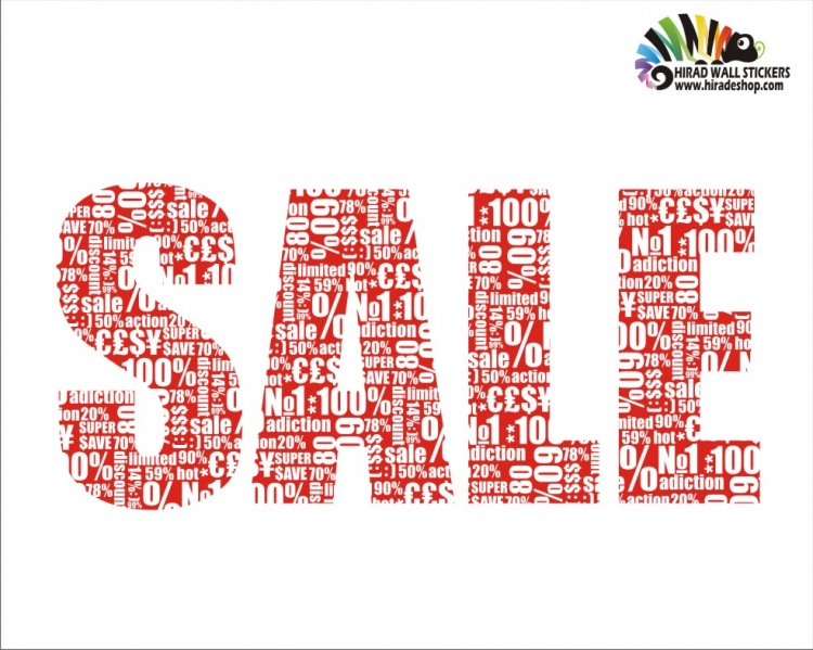 برچسب و استیکر حراج sale wallstickers کد h1985