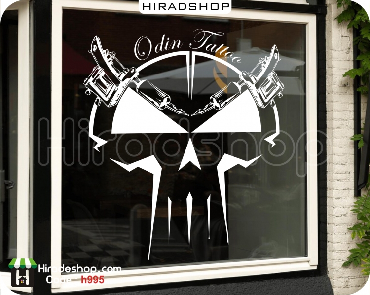 استیکر و برچسب دیواری تتو طرح اسکلت Tattoo Skeleton Design Wallstickers کد h995