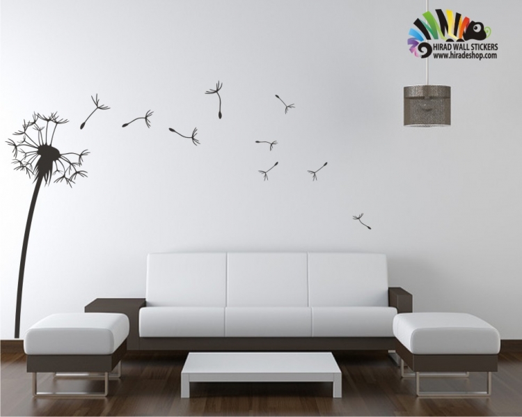  استیکر و برچسب دیواری قاصدک در باد کد h107