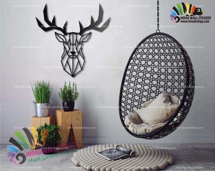 استیکر و برچسب دیواری اوریگامی گوزن origami کد h1270 استیکر و برچسب دیواری اوریگامی گوزن origami کد h1270