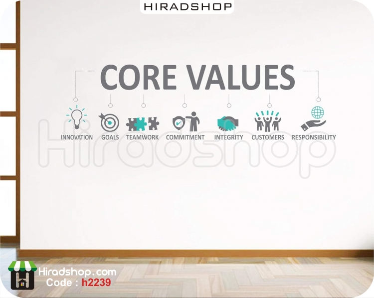 استیکر اداری انگیزشی ارزش های اصلی motivational wallsticker  کد h2239 استیکر اداری انگیزشی ارزش های اصلی motivational wallsticker  کد h2239