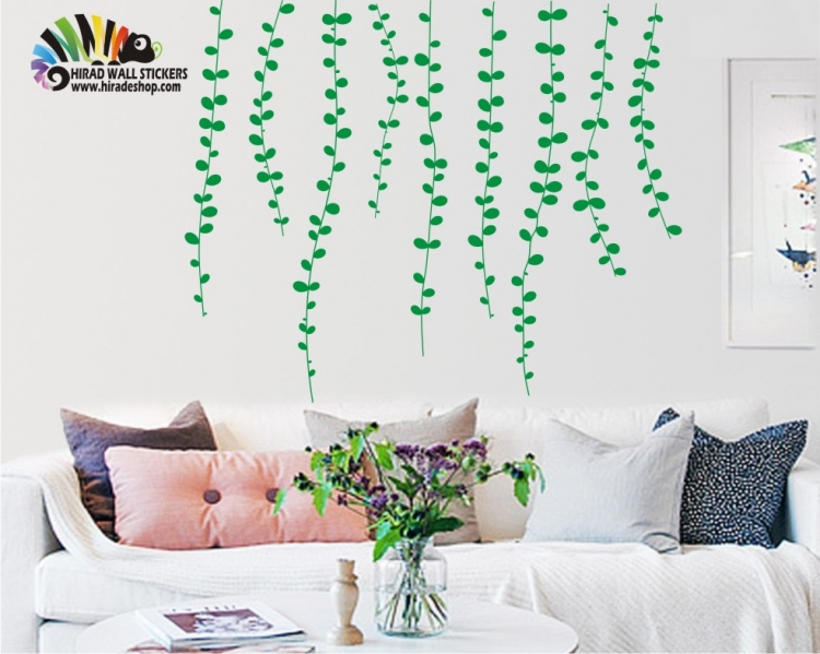استیکر و برچسب دیواری شاخه و برگ آویز از سقف کد h160