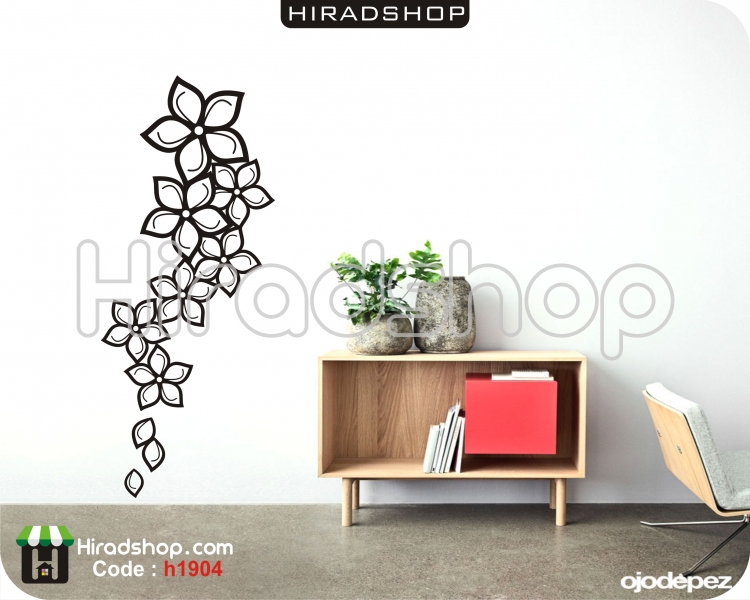 استیکر و برچسب دیواری طرح گلflower wallstickerکد h1904