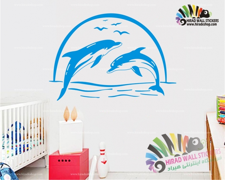 استیکر و برچسب دیواری دلفین ها کدh762 استیکر و برچسب دیواری دلفین ها کدh762