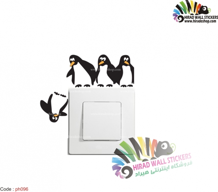 استیکر کلید و پریز پنگوئن ها Penguins Wallstickers کد h2495