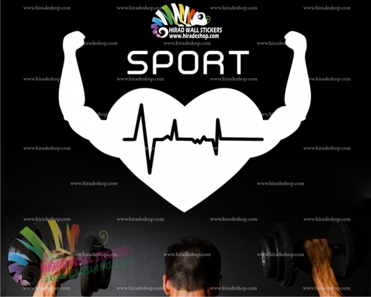 استیکر دیواری ورزشی بدنسازی سلامت بدن Bodybuilding Body Health Wallstickers کد h1254