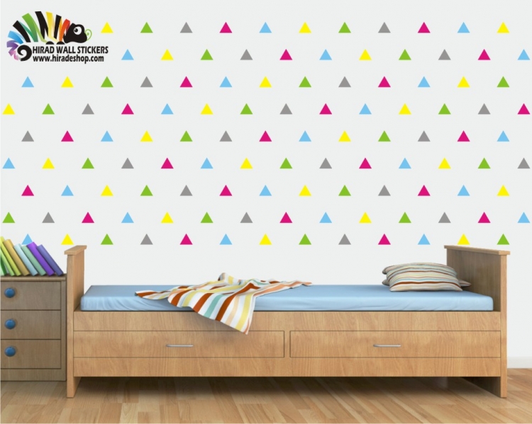 استیکر طرح مثلث triangle wall sticker کد h425 استیکر طرح مثلث triangle wall sticker کد h425